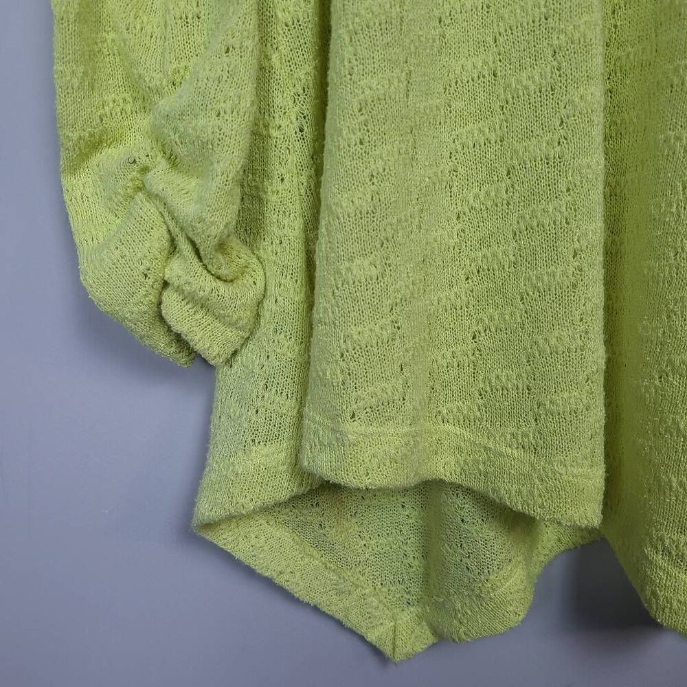 Soft Surroundings Womens Asymmetrical Sweater Cami Set Lime Green Size XL Brat - Picture 3 of 8